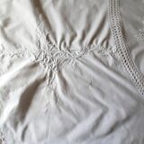 White embroidered tablecloth