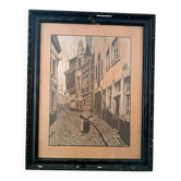 Flemish engraving hand-painted signed r.verhulst 1943