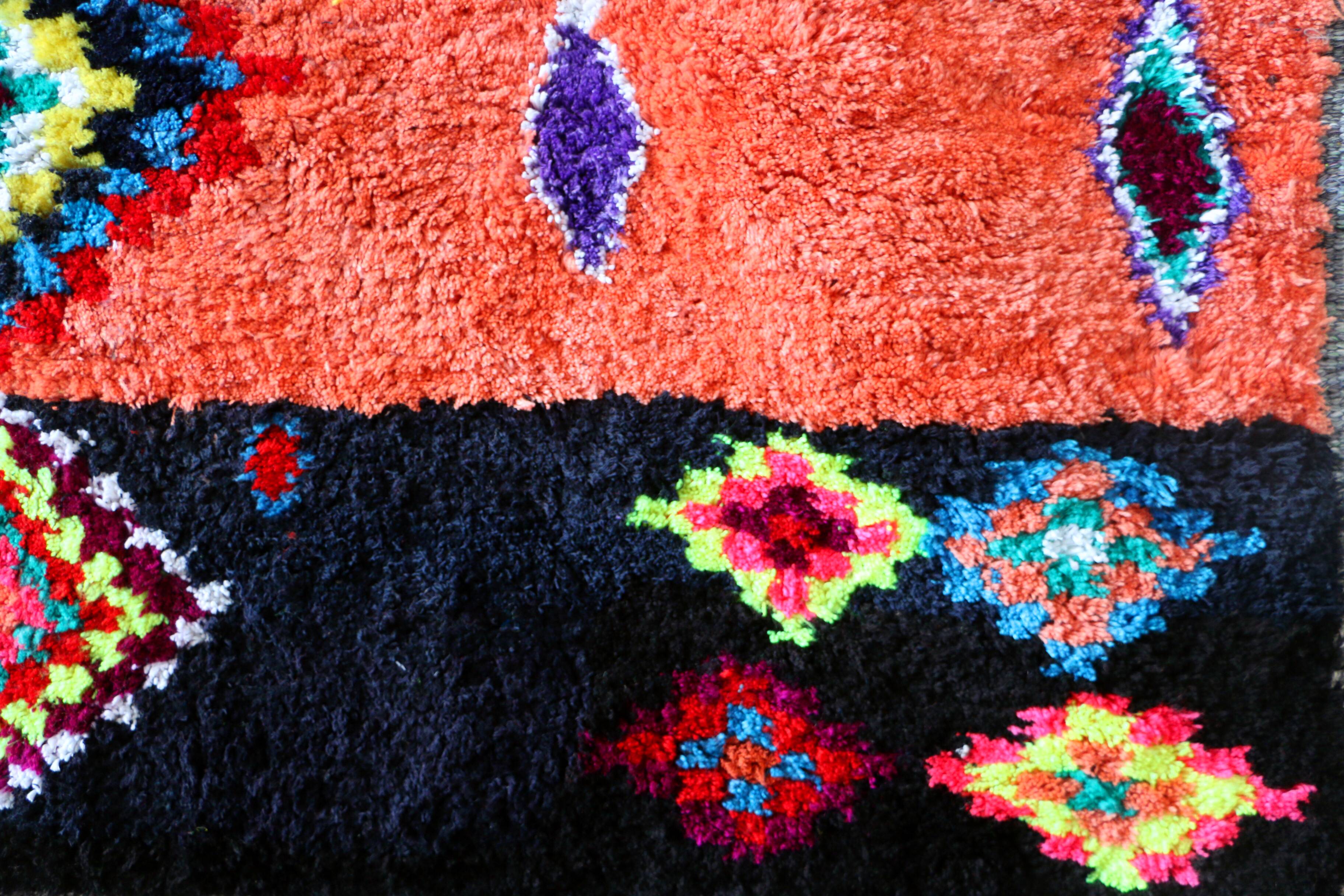 Boujaad style rug set vintage design, name: Life Back 170 cm / 210 cm.