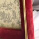 Photo frame in red velvet Bordeaux CREATION JEANCELLE - Vintage 50s