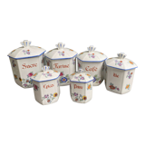 Spice jars and condiments