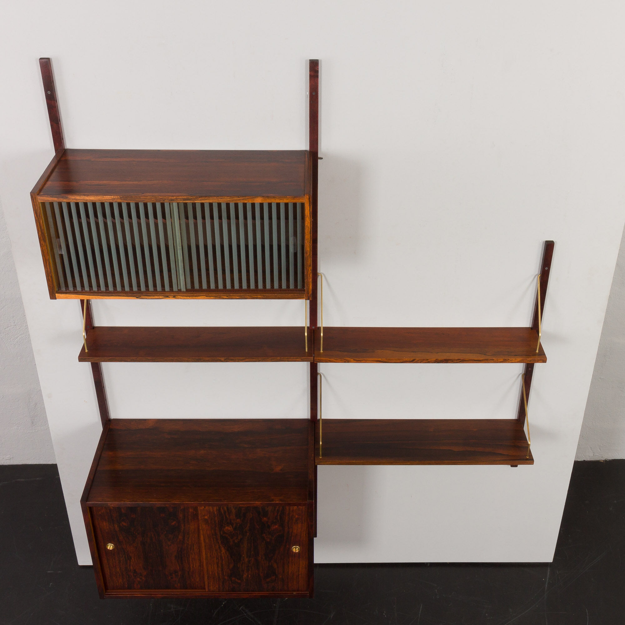 rosewood wall unit by Preben Sorensen for PS System, Randers, 1960s