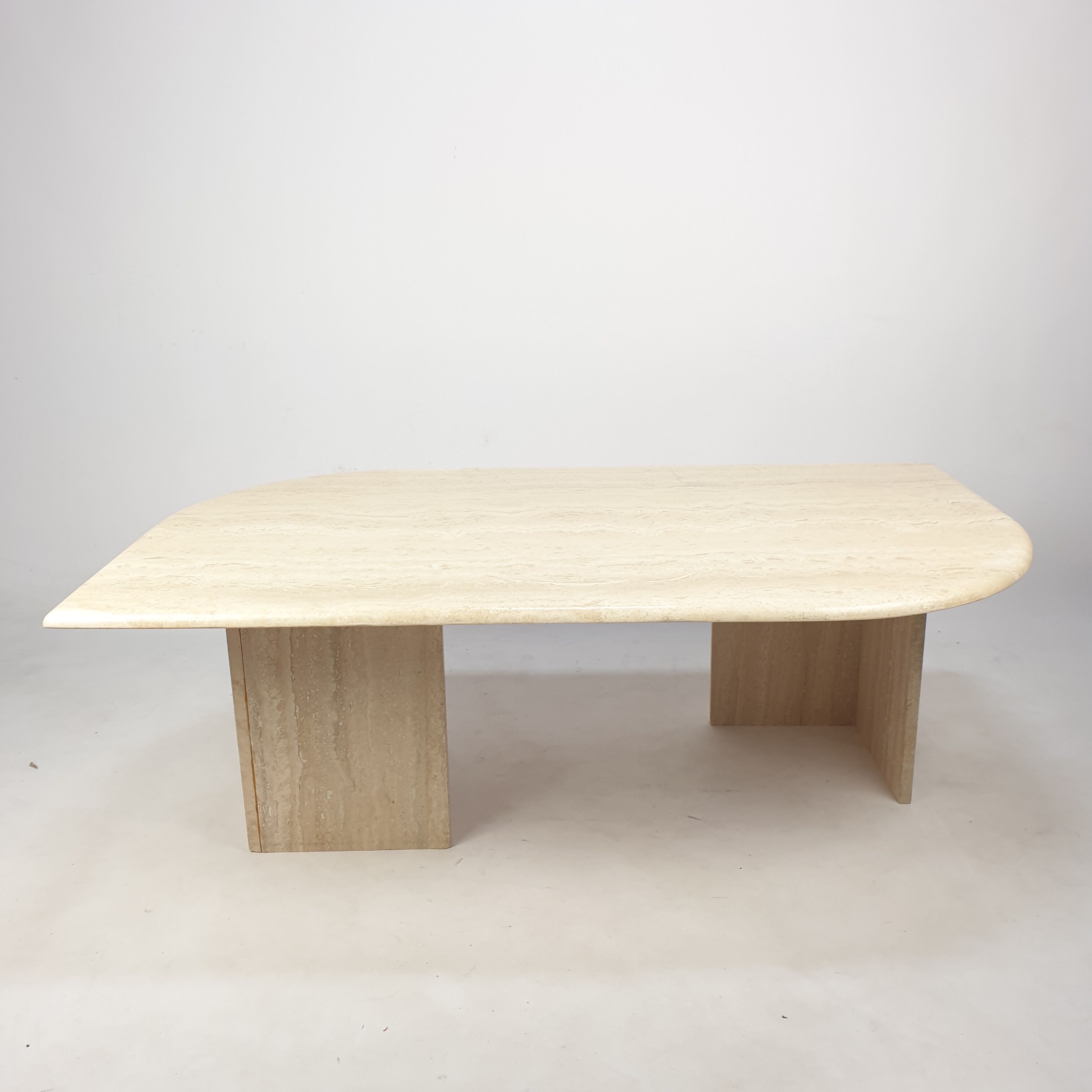 Mid-Century Italian Travertine Coffee Table, 1980s