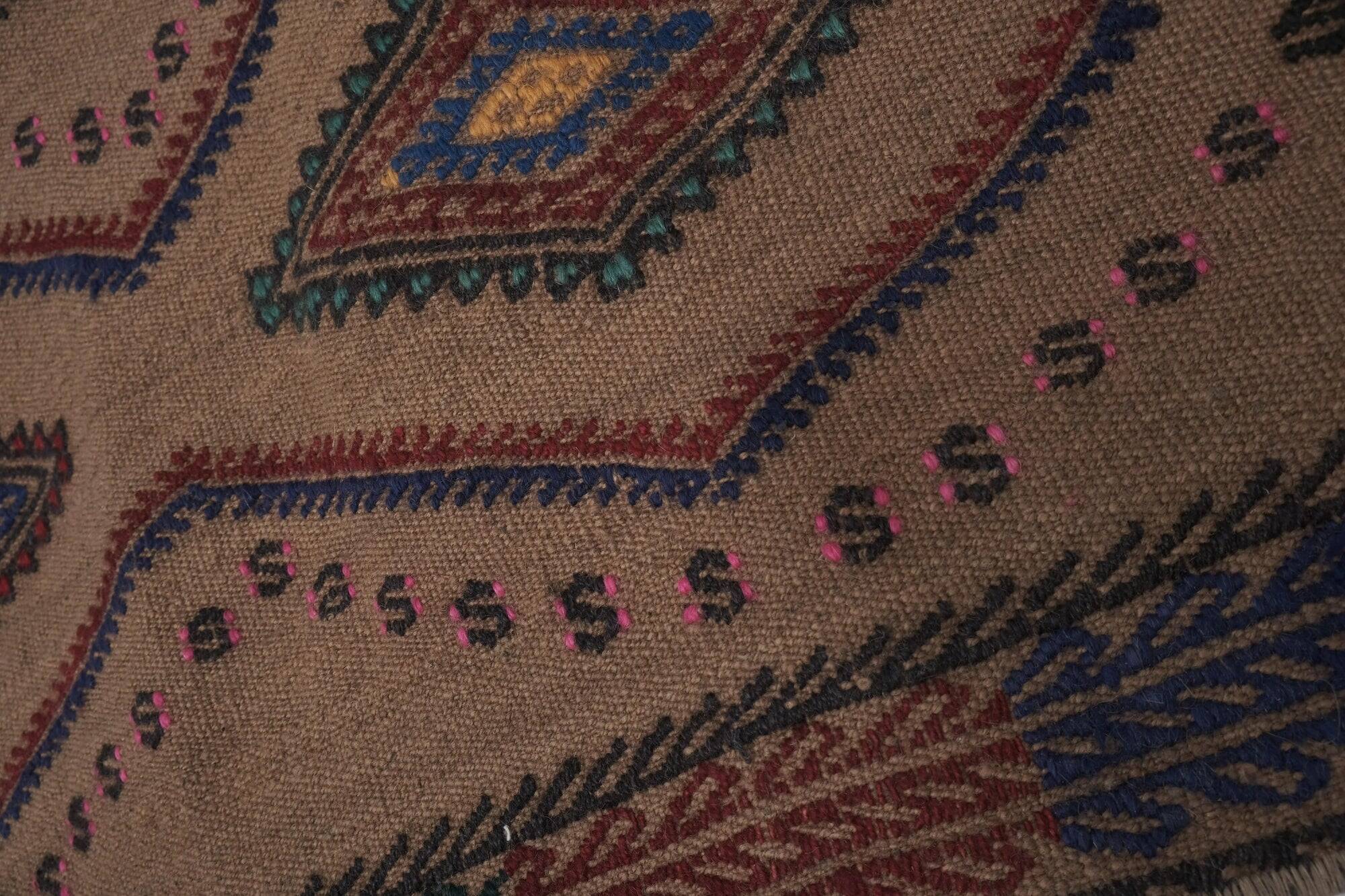Vintage Turkish hallway rug 46x401 cm