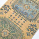 Pale orange & blue turkish runner rug 72x341cm