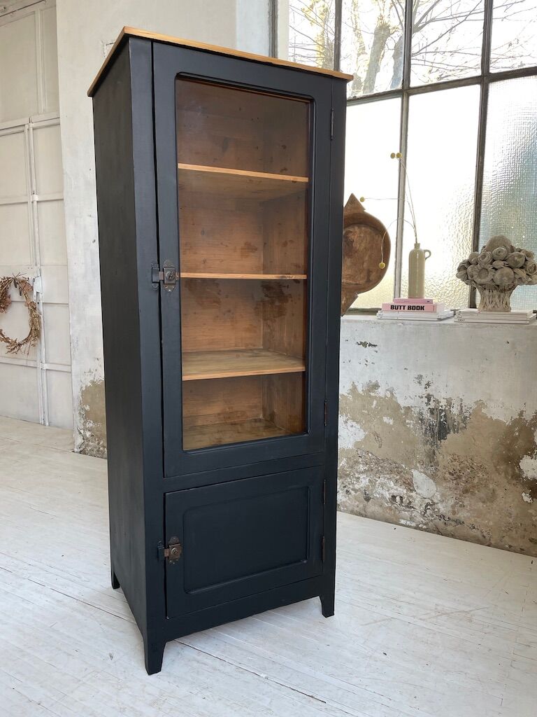 Old black storage window