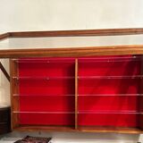 Wall display case for Collection - Wood and Plexiglass D 18 cm / W 106 cm / H 7 cm