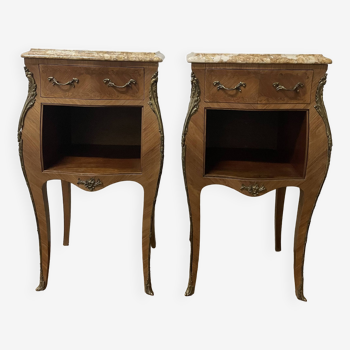 Pair of louis xv style bedside tables