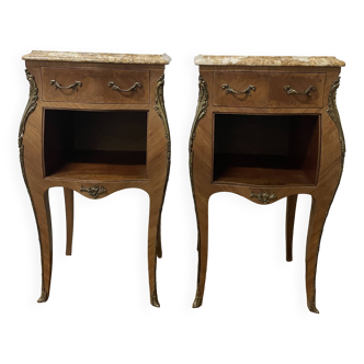 Pair of louis xv style bedside tables