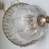 Large vintage ball chandelier with tassels