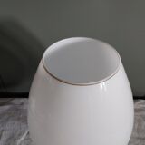 White opaline vase vintage 70's - 32 cm