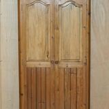 Vintage hand-carved wardrobe in Art Nouveau style.