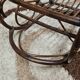 Rocking-chair in rattan bamboo 1970 vintage