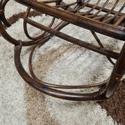 Rocking-chair en bambou rotin 1970 vintage