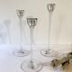 Set of three glass candle holders, Ikea, Blomster, 1999