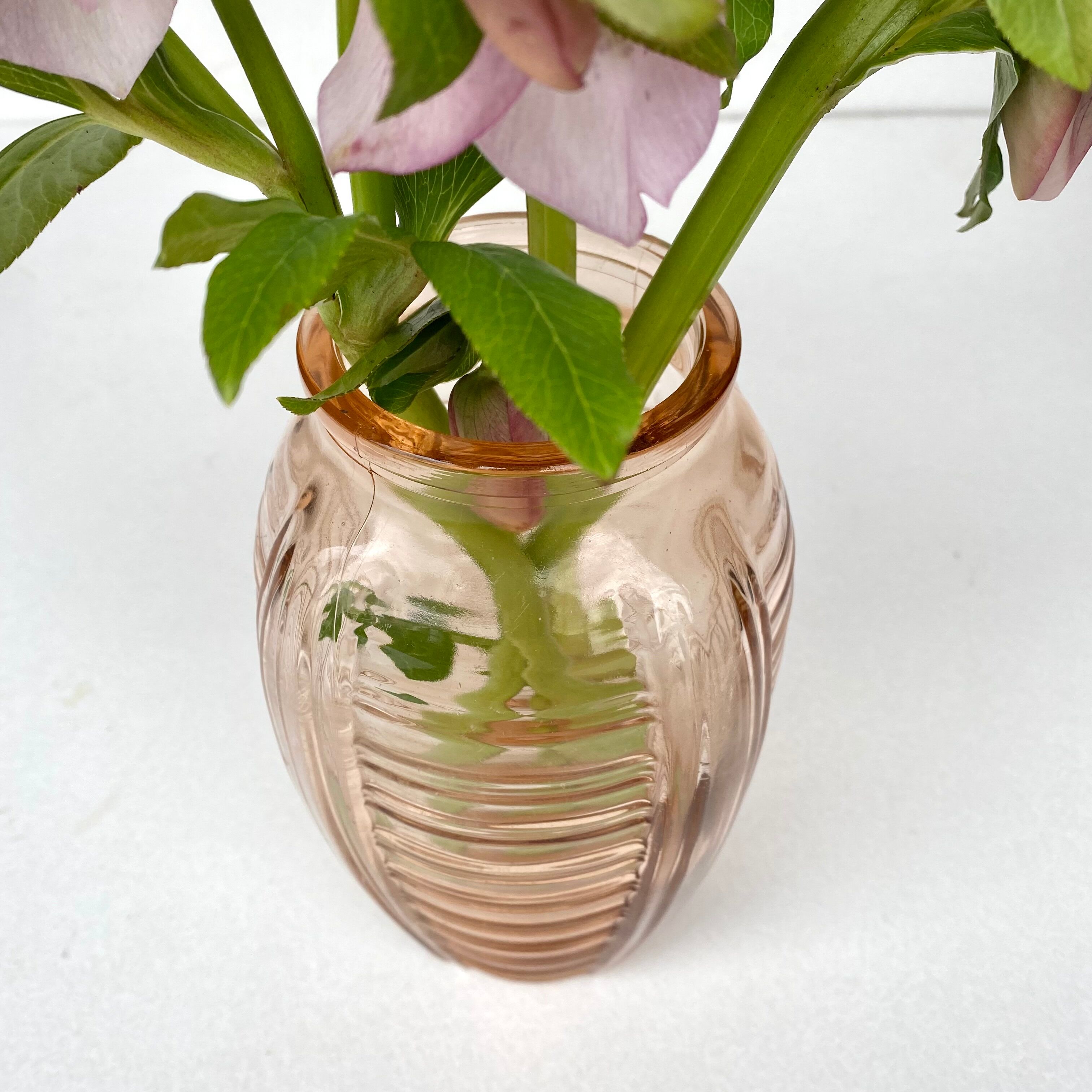 Pink art deco vase