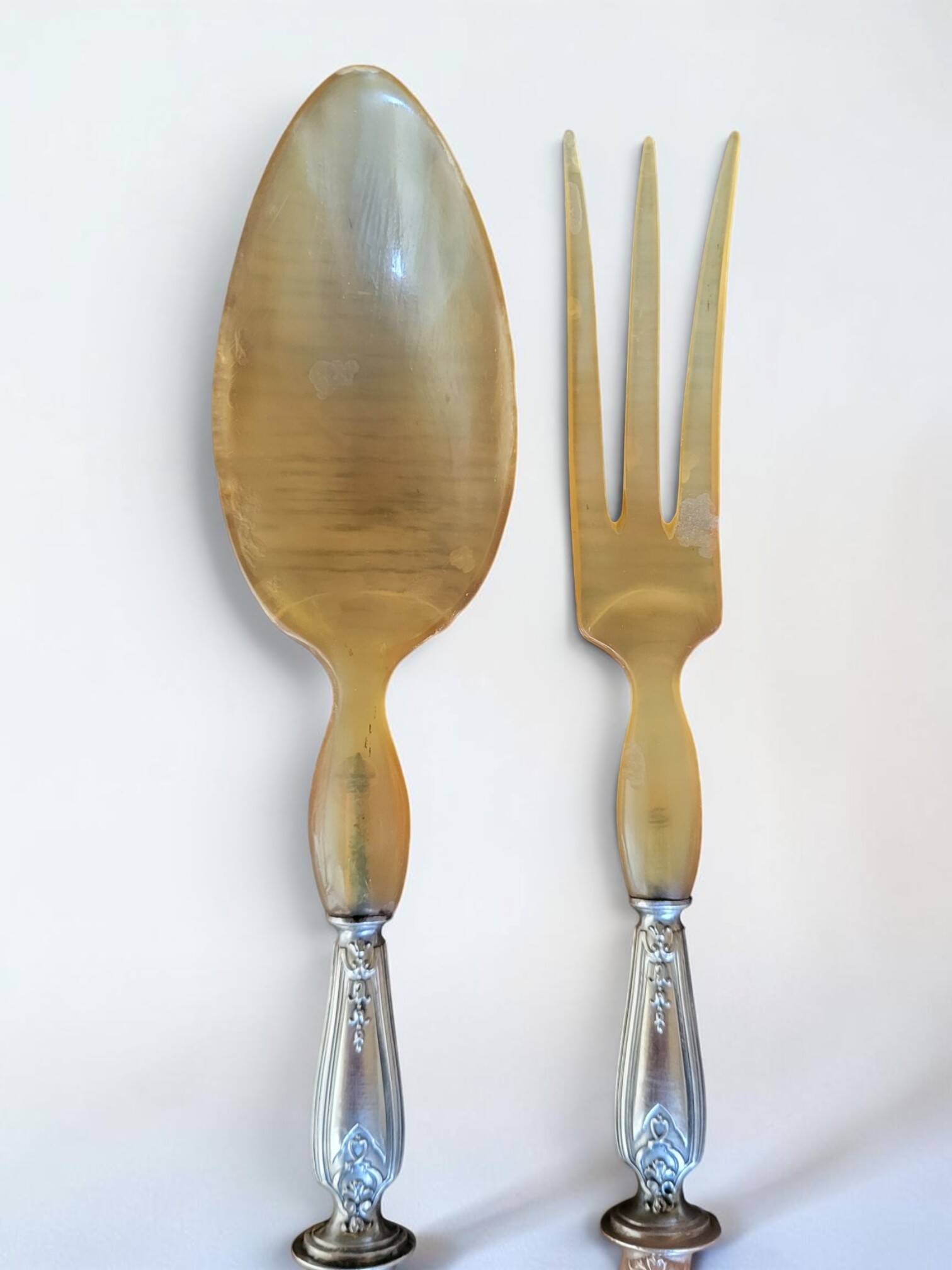 Silver-plated salad servers