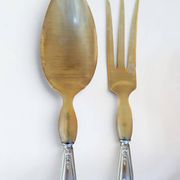 Silver-plated salad servers