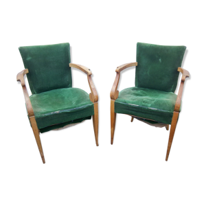 Paire de fauteuils bridge art déco
