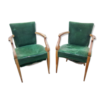 Pair of chairs art deco bridge