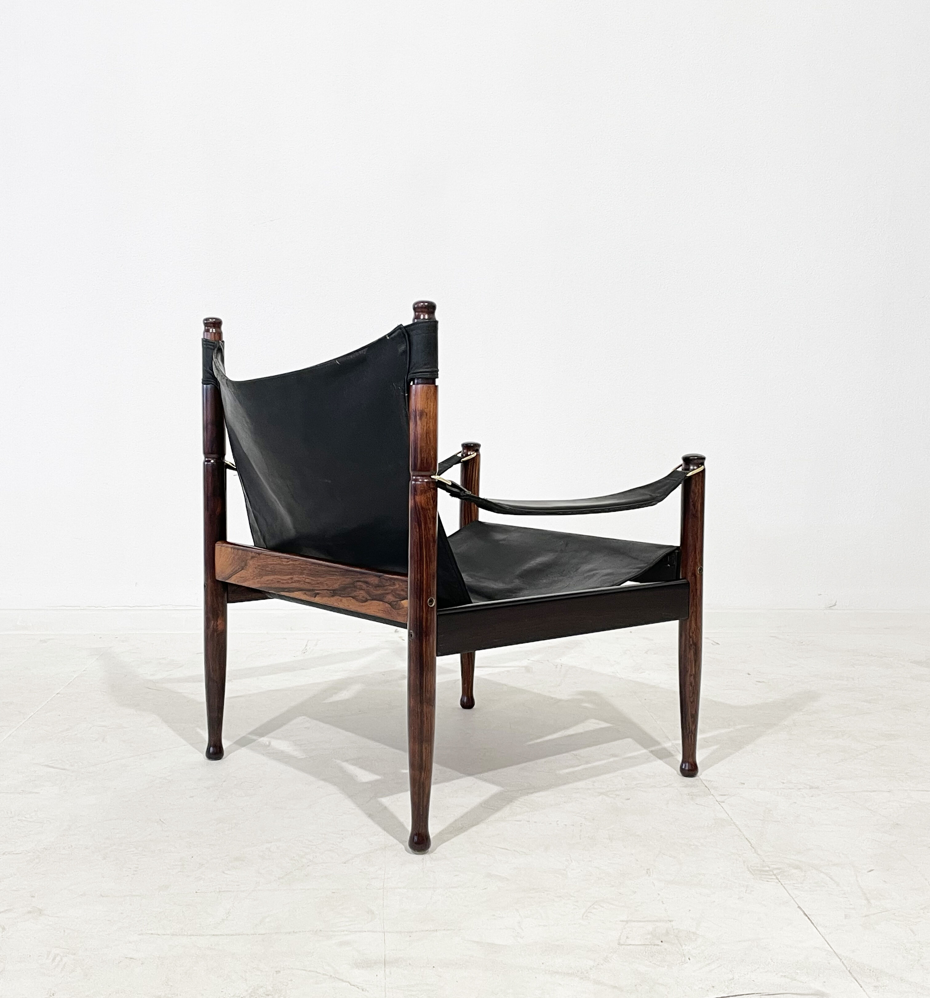 Erik Wørts for Niels Eilersen rosewood and leather lounge chair