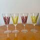 Ensemble de 4 flutes verres à vin anciens