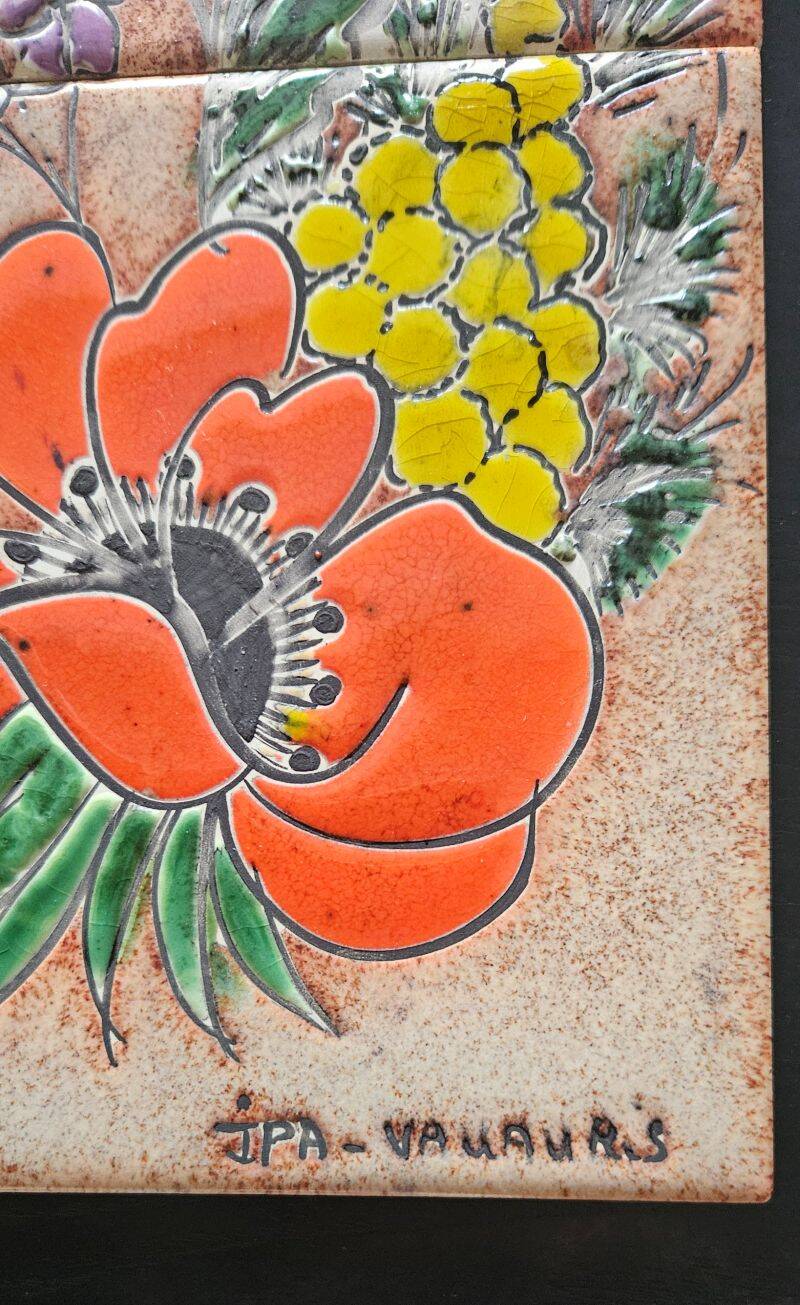 Jean-Paul ARNONE - Vallauris Frieze of 3 Earthenware Tiles, Year 1960