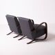 Pair of H-269 Jindrich Halabala lounge chairs, Czechoslovakia, circa 1950