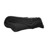 Black raw linen tablecloth