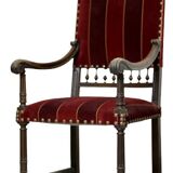 Louis XIII armchair with walnut column