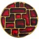 6 vintage cloisonné coasters in the style of mithé espelt, m. de crécy, ...