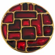 6 vintage cloisonné coasters in the style of mithé espelt, m. de crécy, ...