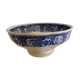 Salad bowl in blue and white earthenware, burgenland model of villeroy and boch