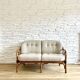Vintage 2-seater rattan bench, KOK