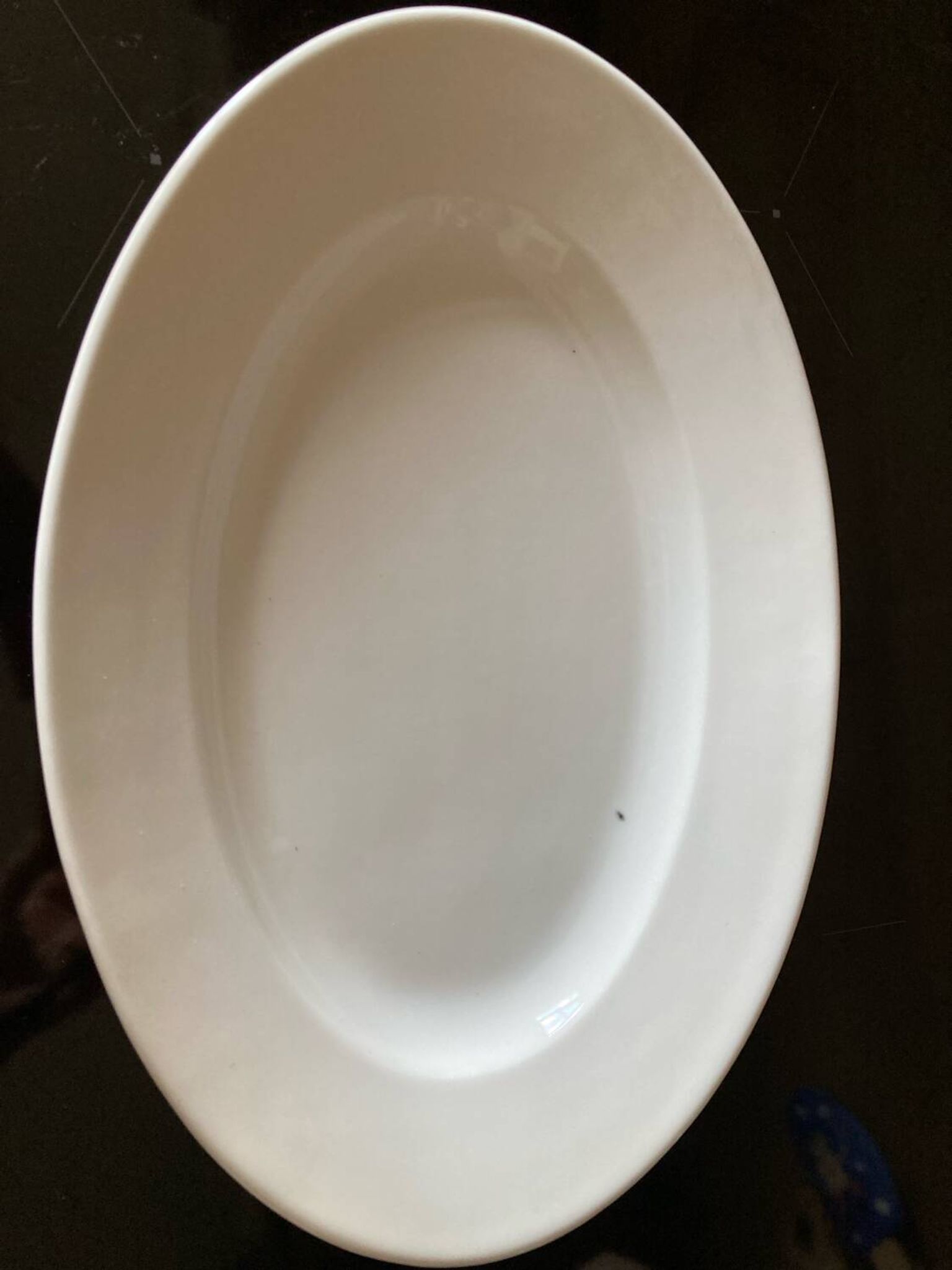 Plat de service  porcelaine blanche vintage
