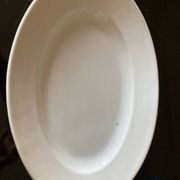 Plat de service  porcelaine blanche vintage