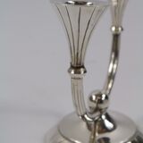 Paire de chandeliers candélabres avec porte-bougie double fait d'argent