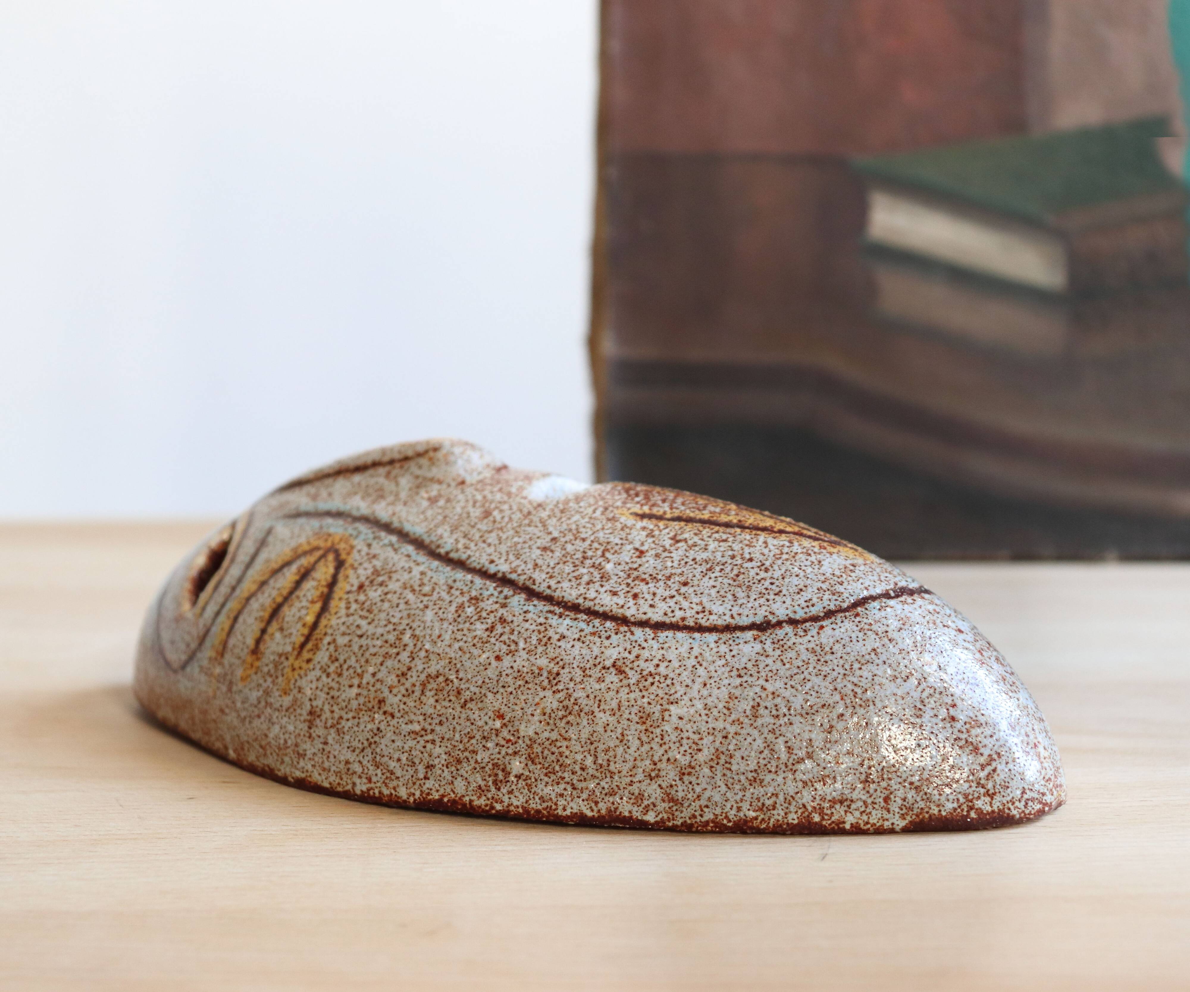 Mayan ceramic wall mask from Accolay, art brut, 1960s