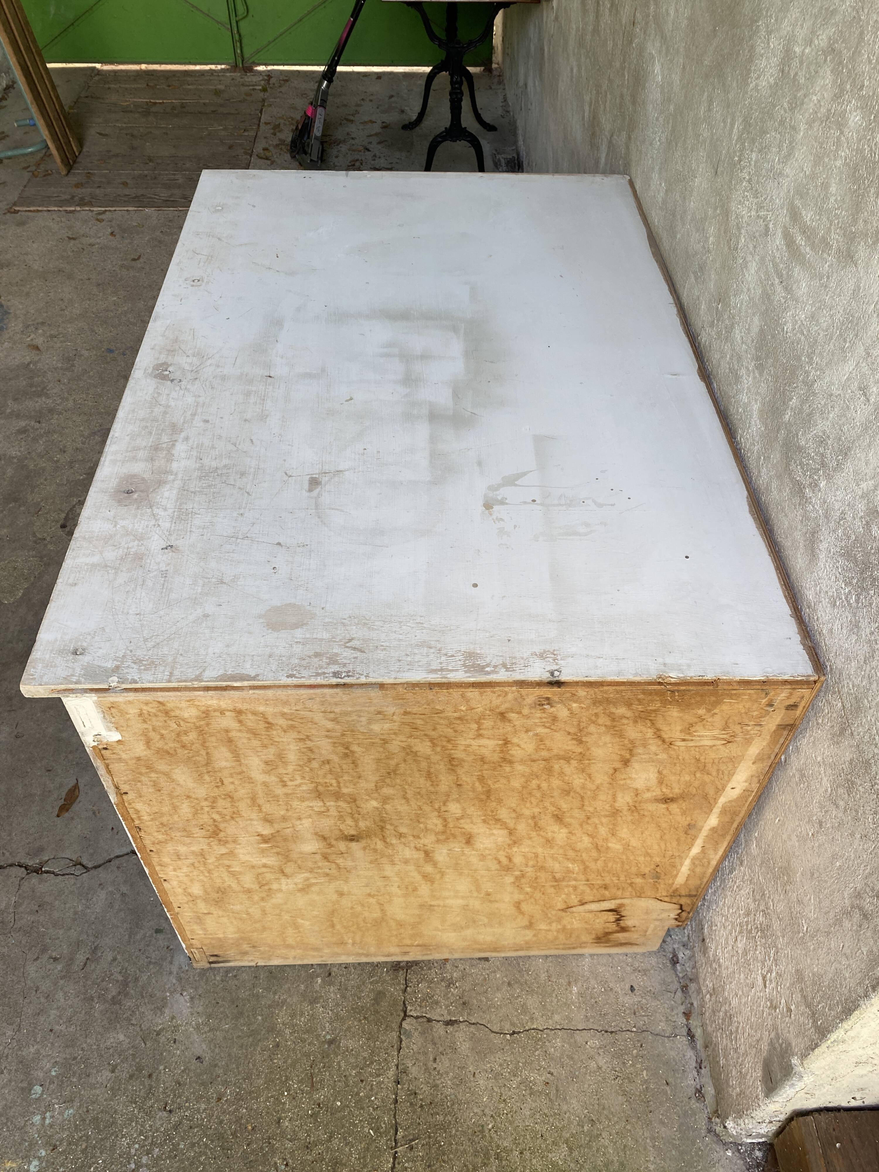 Map cabinet, vintage wooden architect's plan cabinet with 8 drawers