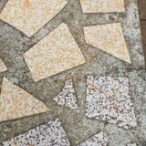 50s garden table in cement and tiles