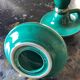 Pair of numbered ceramic candlesticks