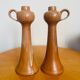 Pair of vintage 1960 sandstone candle holders