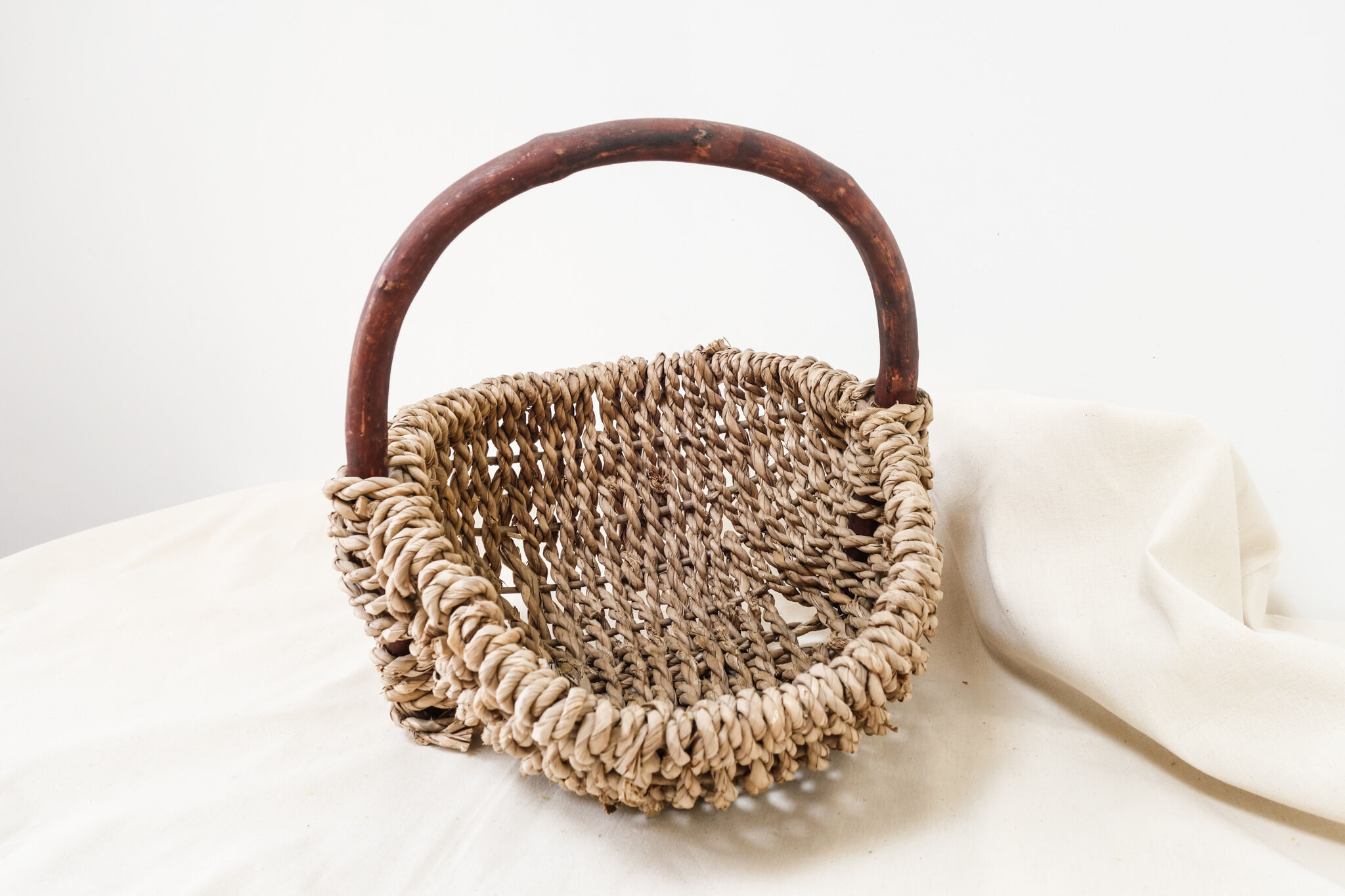 Rare 50s cord basket.