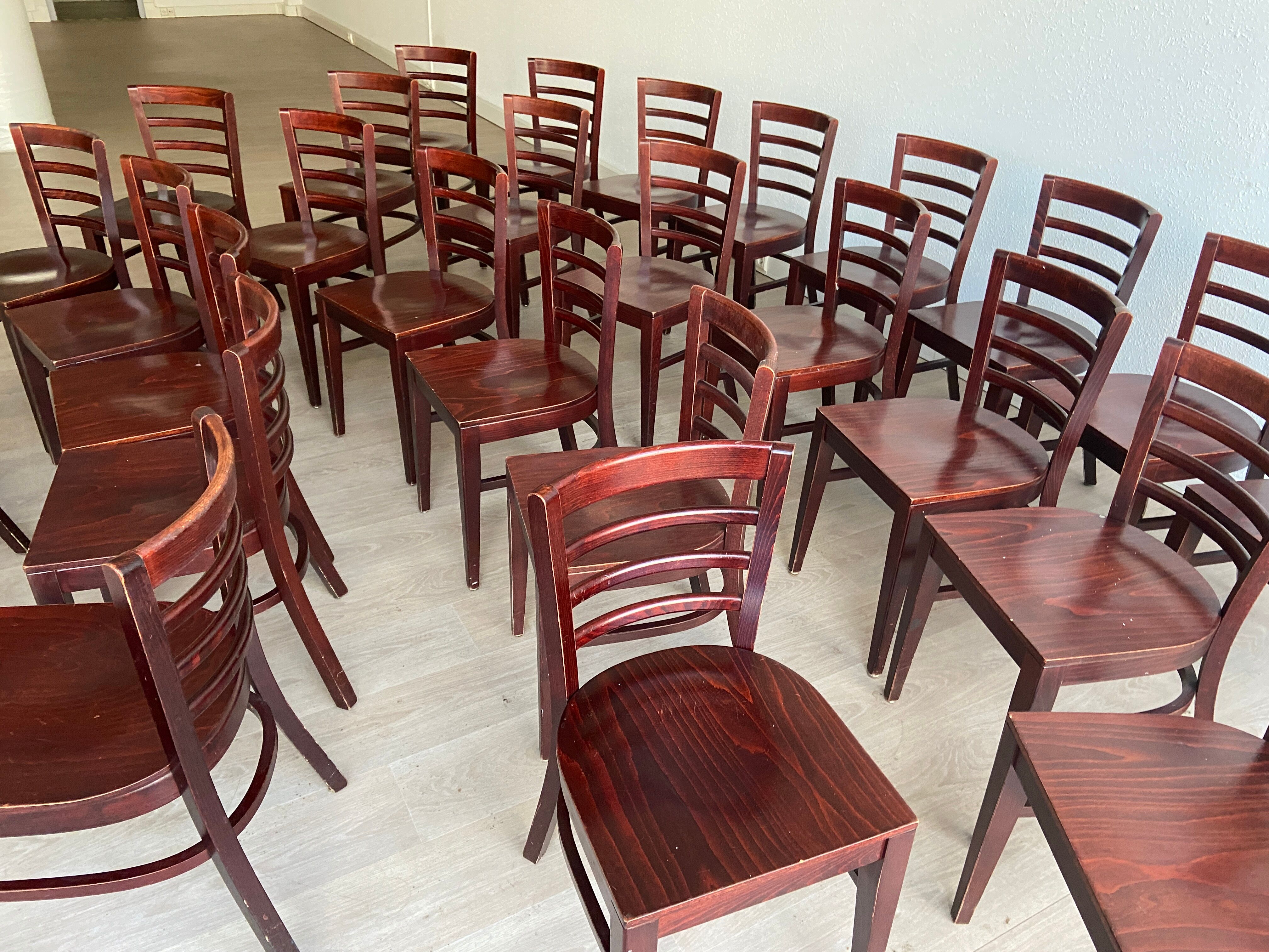 Set of 12 café chairs bistrot restaurant vintage