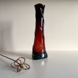 Art deco iridescent crystal vase