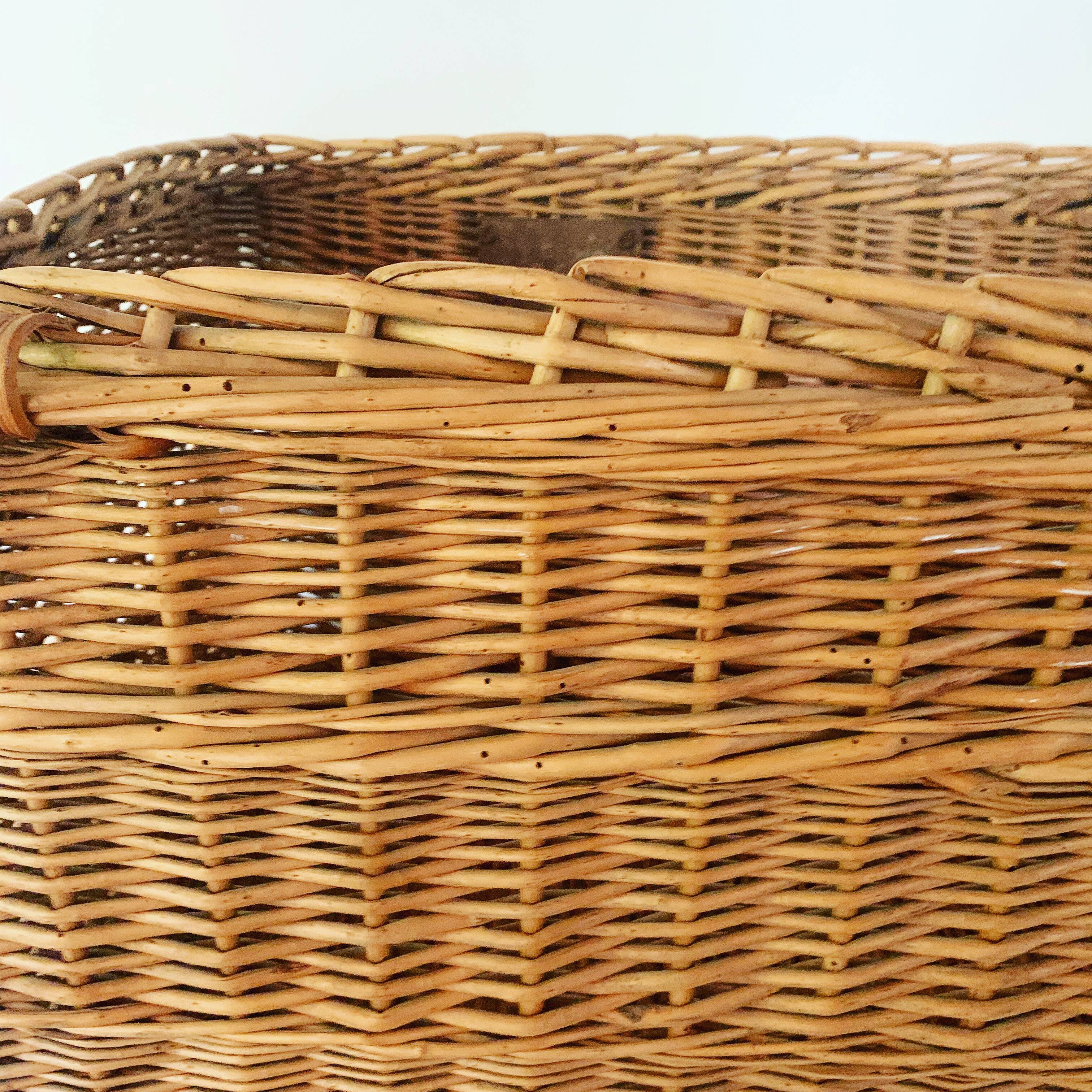 Vintage wicker trunk