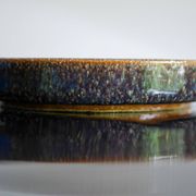 Ceramic plate in modernist art by Michael Andersen, Denmark, 1960s.