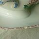 Sauceboat in faience decorated with a rooster, Sarreguemines, Nord of France.