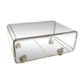 Coffee table on wheels 1970, design David Lange, Les invisible du Marais