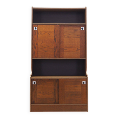 Bibliothèque en chêne, design danois, années 1970, production : Danemark